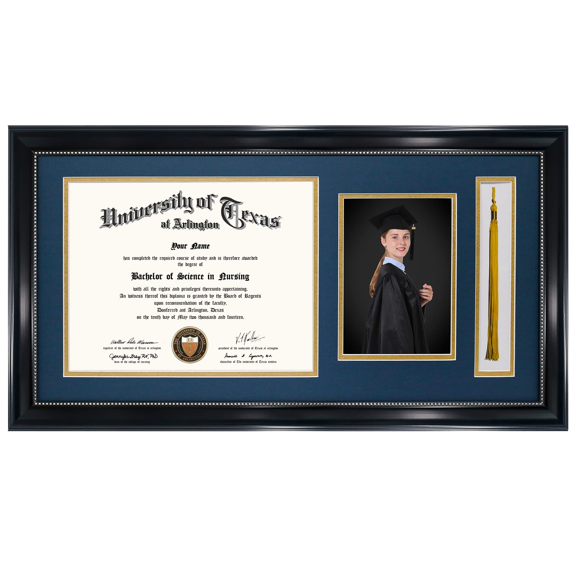 Amazon.com - GraduationMall 11x22 Black Diploma Frame with Tassel